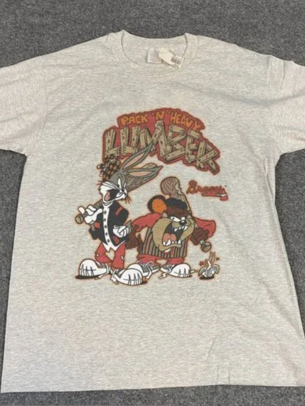 Vintage Atlanta Braves Taz Looney Tunes Baseball Shirt, Atlanta Braves Shirt tee